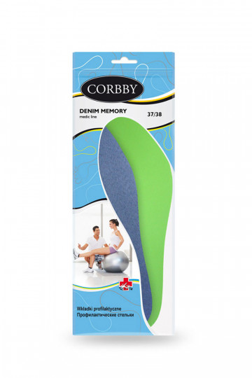 CORBBY DENIM MEMORY wkładki z pianką pamięciową