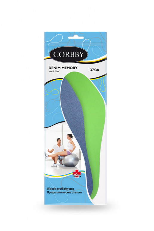 Corbby DENIM MEMORY Wkładki z pamięcią kształtu stopy