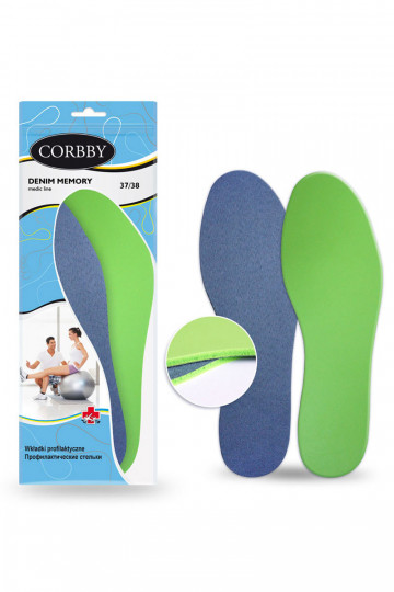 CORBBY DENIM MEMORY wkładki z pianką pamięciową 2