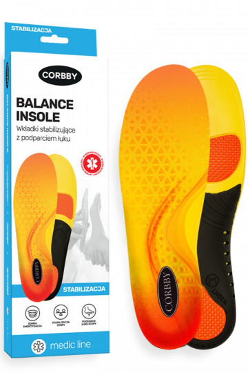 CORBBY BALANCE INSOLE stabilizujące wkładki z podparciem łuku