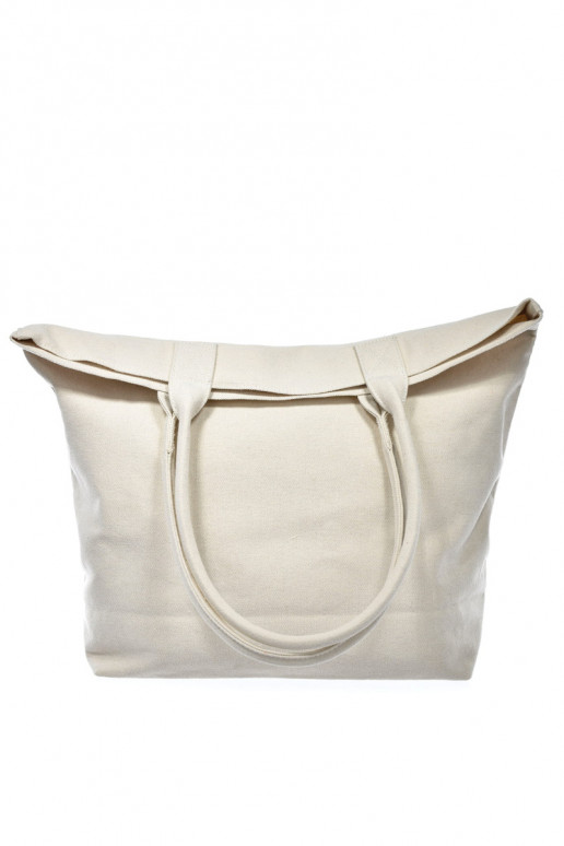 Materiałowa Torba Shopper Big Star RR574237 Jasnobeżowa