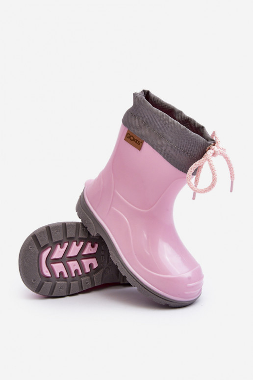 Kids' pink rubber boots GoKids KIMMY 951
