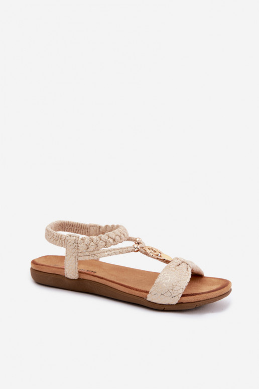 Płaskie sandały Artiker 58C0628 w kolorze złotym
