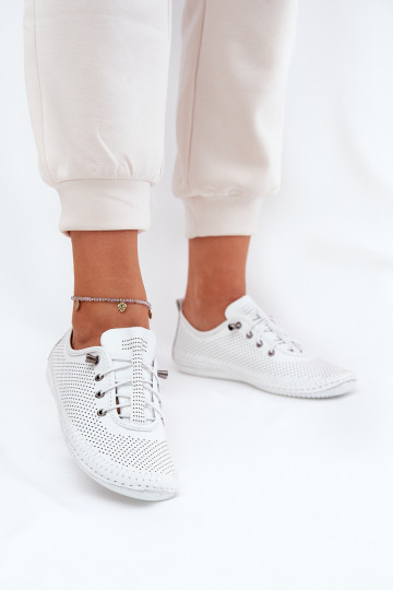 Ladies Leather Shoes Made Of Natural Leather Artiker 54C0831 White 2
