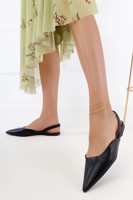 Black flat heel mules Keliya