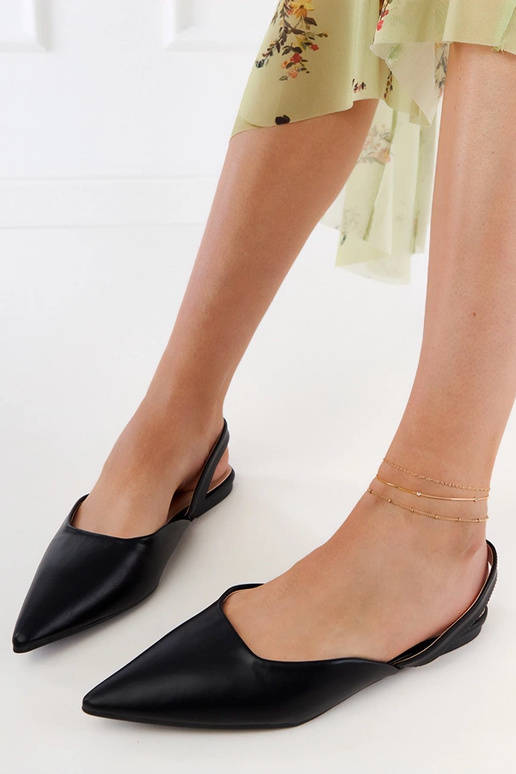Black flat heel mules Keliya