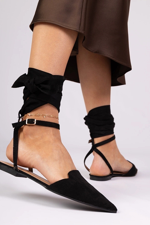 Black flat heel mules Mella