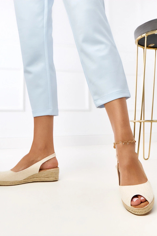 Beige espadrille platform sandals Nevarez