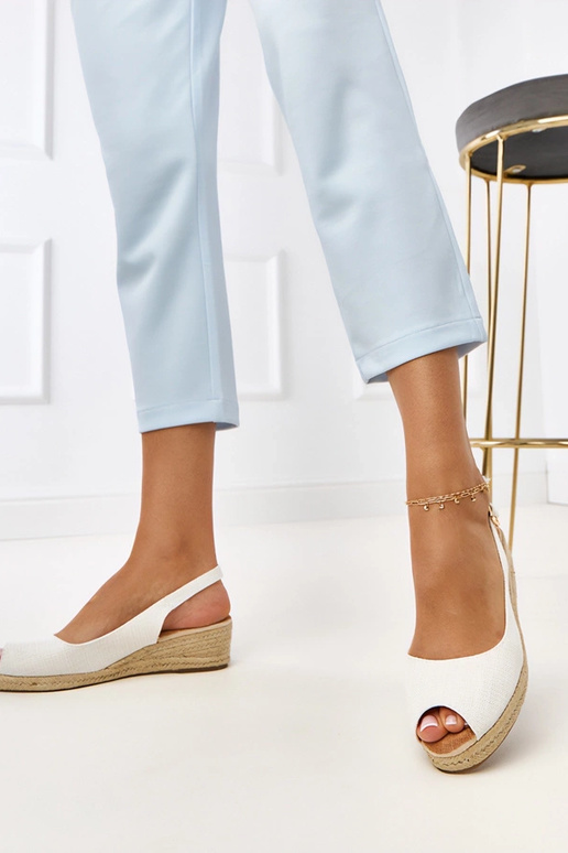 White espadrille platform sandals Nevarez