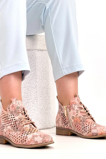 Multicolored perforated ankle boots Potocki