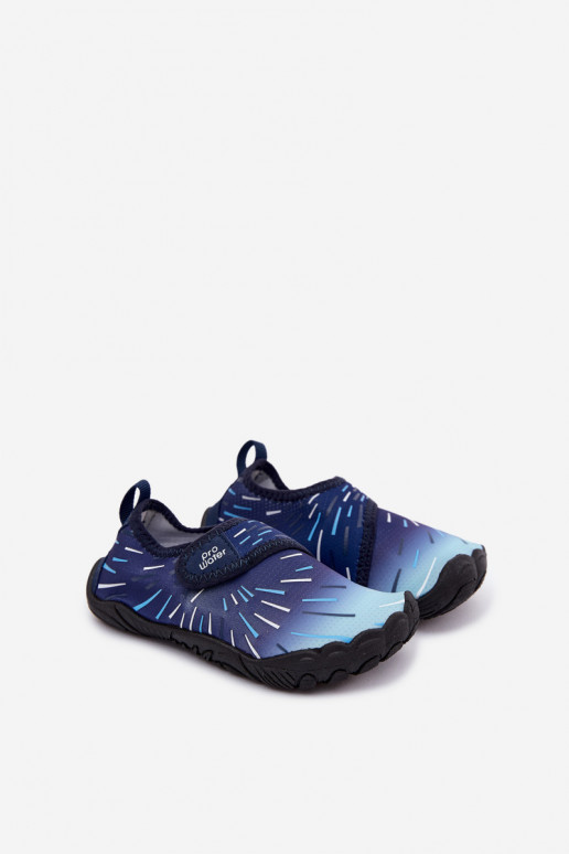 Ciemnoniebieskie dziecięce buty z klejącymi zapięciami PROINATER PRO-26-48-102K