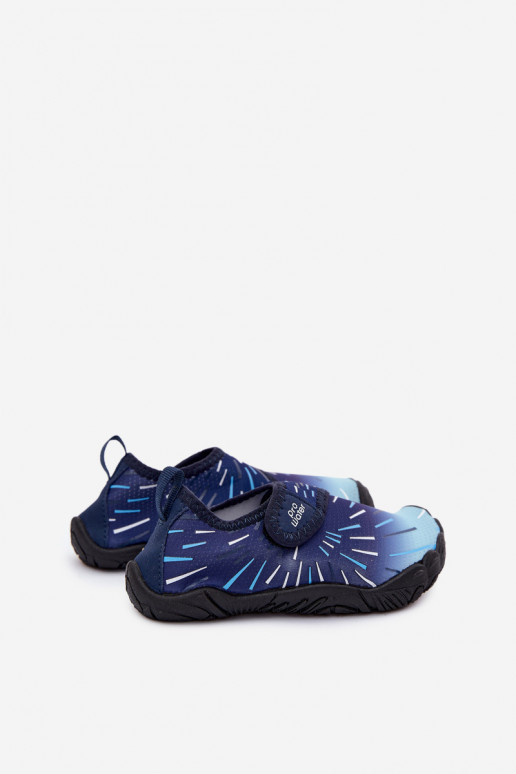 Dark blue children's shoes with sticky fasteners PROINATER PRO-26-48-102K