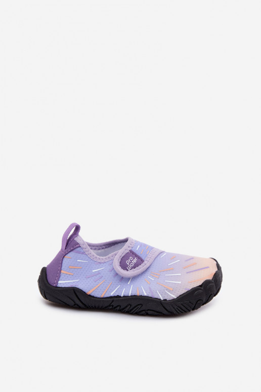 Fioletowe dziecięce buty z klejącymi zapięciami PROINATER PRO-26-48-103K