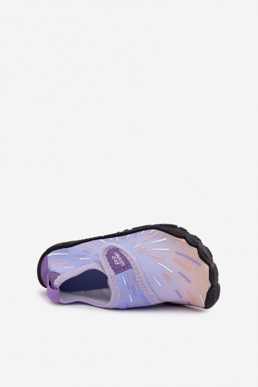 Fioletowe dziecięce buty z klejącymi zapięciami PROINATER PRO-26-48-103K