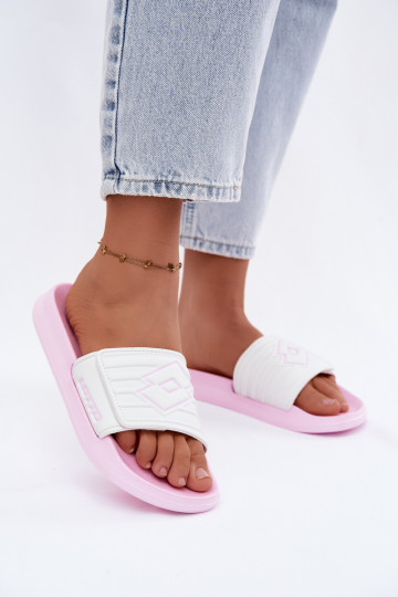 Pink-white women's slippers LOTTO FLYDE 2400941U-4110 2
