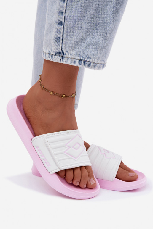 Pink-white women's slippers LOTTO FLYDE 2400941U-4110
