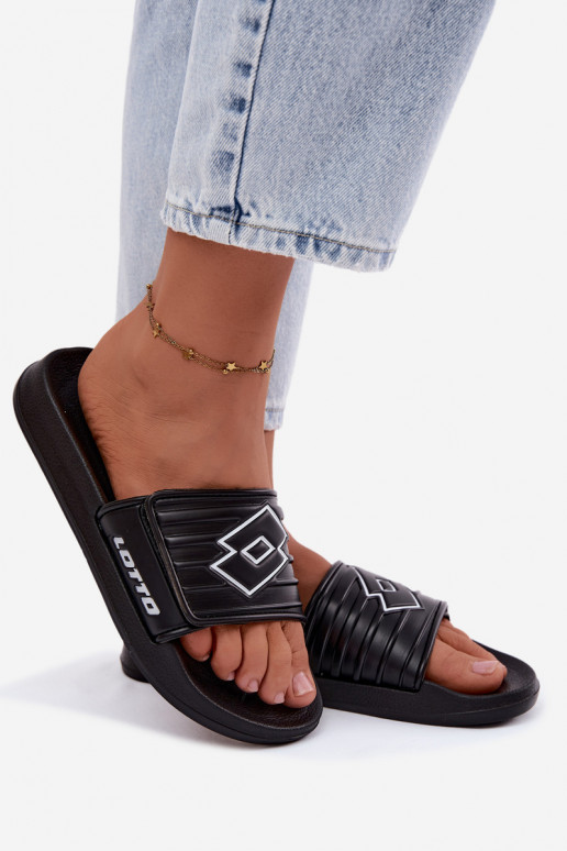 Black unisex slippers LOTTO FLYDE 2400940U-1110