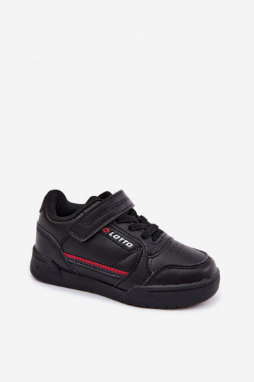 Black children's sneakers with sticky fasteners LOTTO NANDU 2600310K