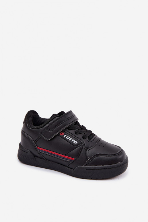 Black children's sneakers with sticky fasteners LOTTO NANDU 2600310K