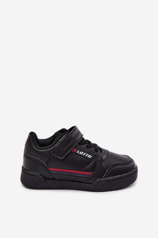 Czarne dziecięce sneakersy z klejącymi zapięciami LOTTO NANDU 2600310K