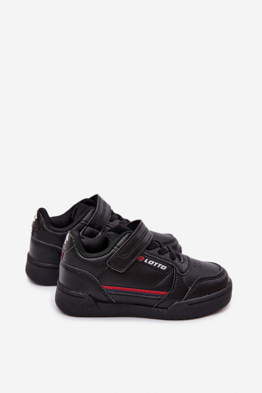 Black children's sneakers with sticky fasteners LOTTO NANDU 2600310K