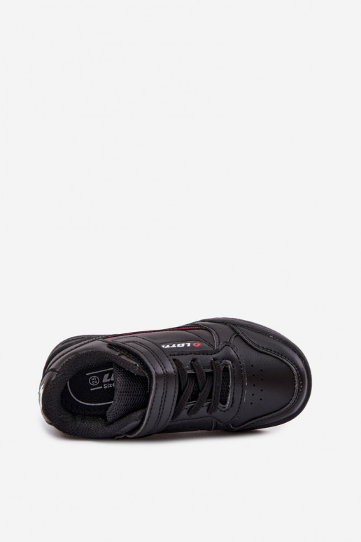 Black children's sneakers with sticky fasteners LOTTO NANDU 2600310K