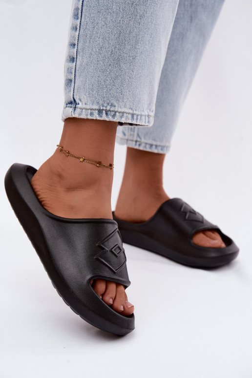 Women's lightweight slippers LOTTO SLAY 2400471U black color