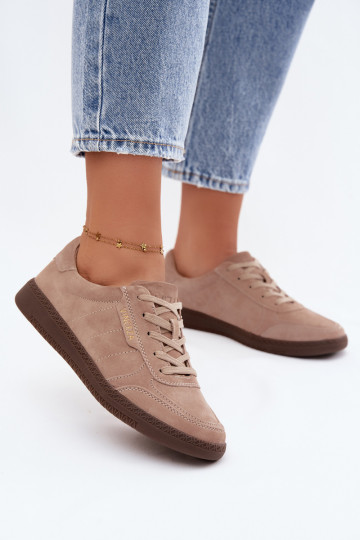 Men's faux suede sneakers Vinceza 79635 sand color 2