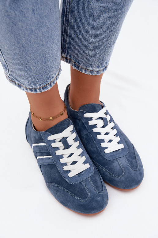 Męskie sneakersy z sztucznego zamszu Sombra w kolorze niebieskim