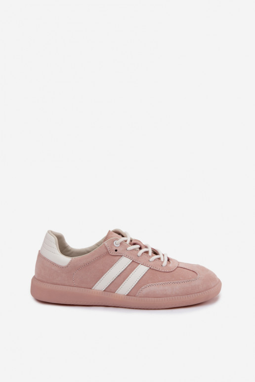 Męskie sneakersy z sztucznego zamszu Ismina w kolorze różowym