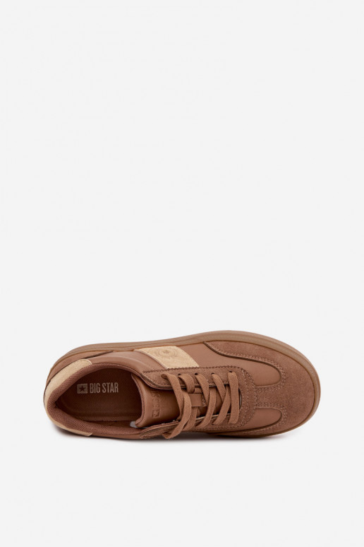 Sneakers dla kobiet na platformie Big Star UU274015 w kolorze brązowym