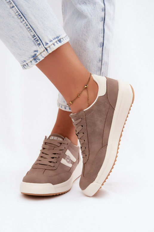 Sport shoes for women Big Star UU274025 in sand color