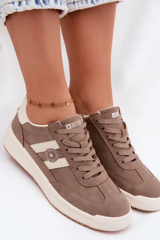 Sport shoes for women Big Star UU274025 in sand color