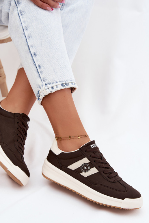 Buty sportowe dla kobiet Big Star UU274024 w kolorze czekoladowym