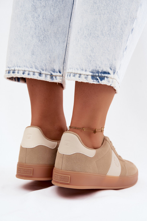 Sneakers dla kobiet z sztucznej zamszu Big Star UU274009 w kolorze piaskowym
