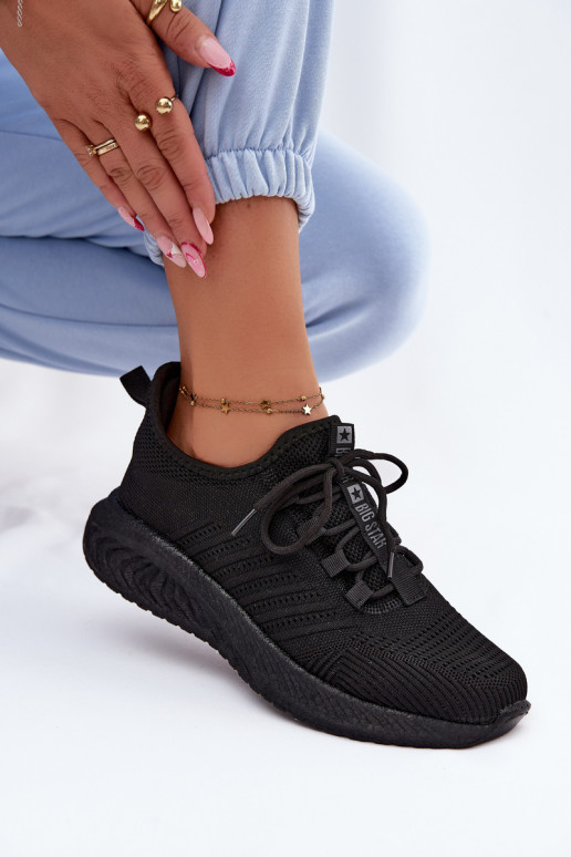 Buty sportowe wsuwane dla kobiet Big Star UU274057 w kolorze czarnym