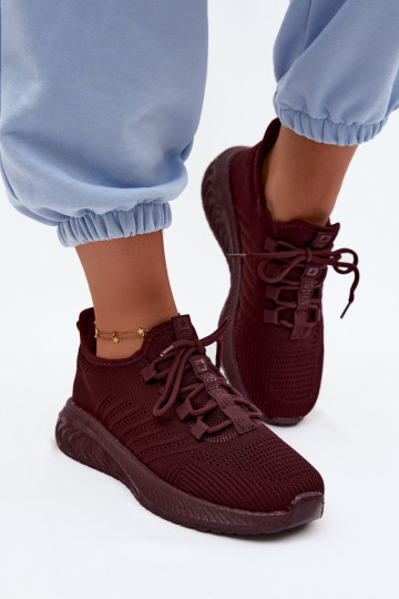 Įsispiriami sportiniai bateliai moterims Big Star UU274053 bordo spalvos