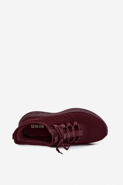 Buty sportowe wsuwane dla kobiet Big Star UU274053 w kolorze bordowym