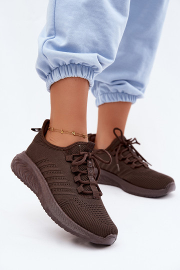 Buty sportowe wsuwane dla kobiet Big Star UU274055 w kolorze czekoladowym 2