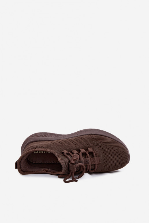 Slip-on sports shoes for women Big Star UU274055 in chocolate color