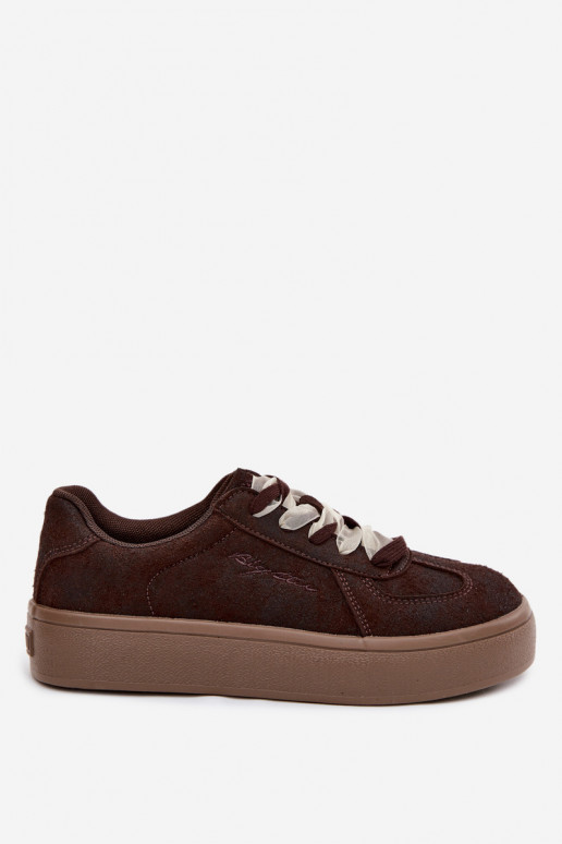 Damskie sneakersy z platformą i ozdobnymi sznurówkami Big Star UU274004