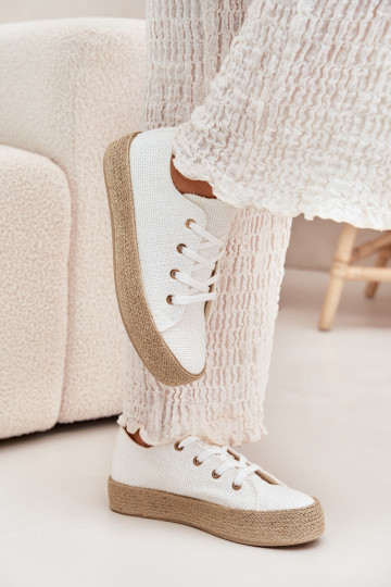 White platform casual shoes Princa 2