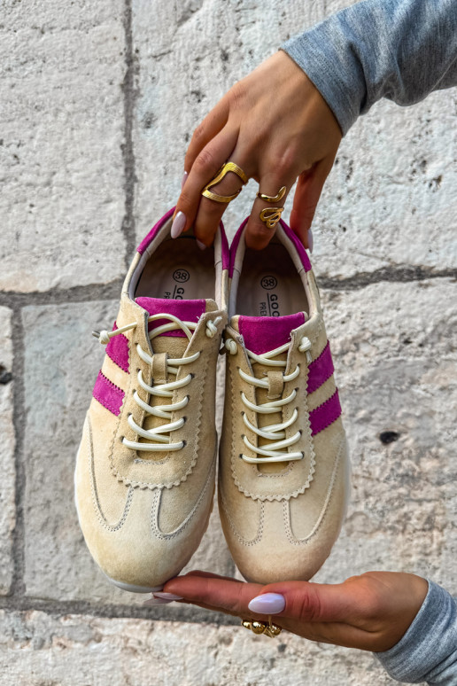 Yellow suede sneakers Cuddla