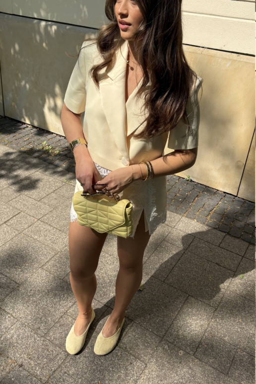 Yellow faux suede ballerinas Camdena