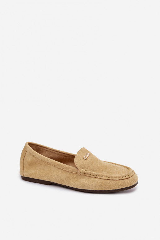 Yellow women's moccasins with gold details Sarivelle