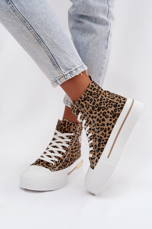 Casual shoes with platform and leopard print Meloria