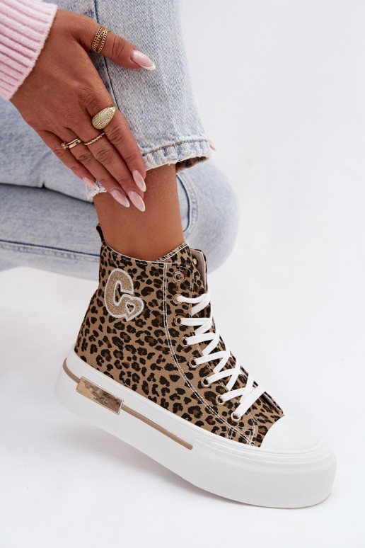 Casual shoes with platform and leopard print Meloria
