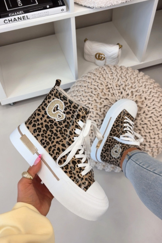 Casual shoes with platform and leopard print Meloria