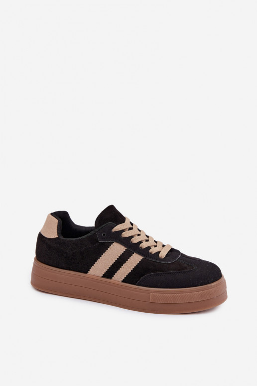 Black sports shoes with platform Giselia