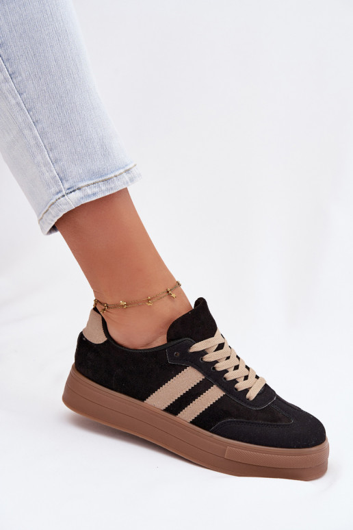 Black sports shoes with platform Giselia
